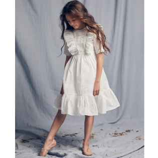 (3y) [Nellystella] Caroline Dress / 넬리스텔라 케롤라인 드레스 (Bright White)