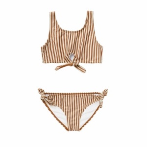 [Rylee &amp; Cru S/S 2022] Knotted Bikini_Rust Stripe / 러스트 스트라이프 매듭 비키니 - 라일리앤크루 SS22