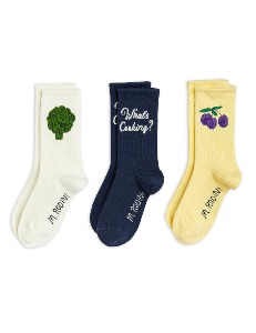 [MINI RODINI] What`s cooking 3-pack socks