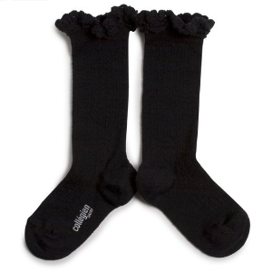 [COLLEGIEN] 꼴레지앙 Adeline - Pointells Merino Wool Knee - high Socks